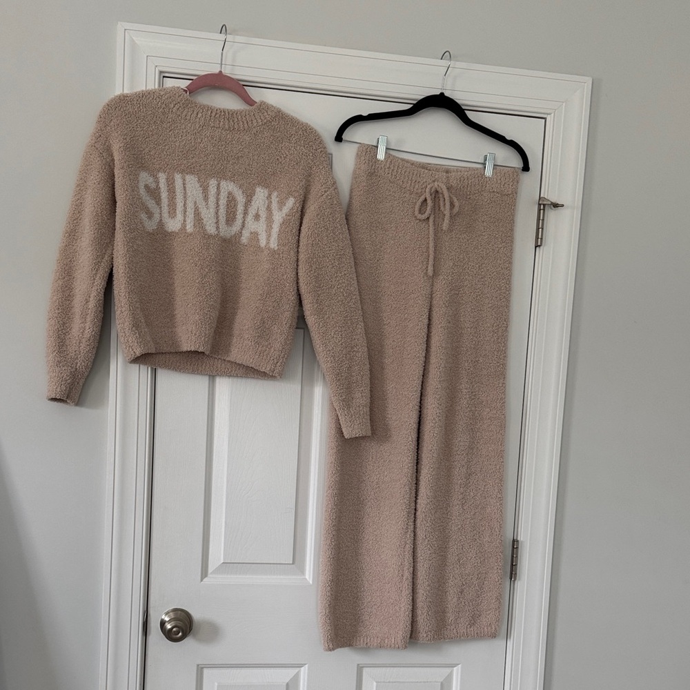 Cozy Beige 'Sunday' Sweater and Pants Set